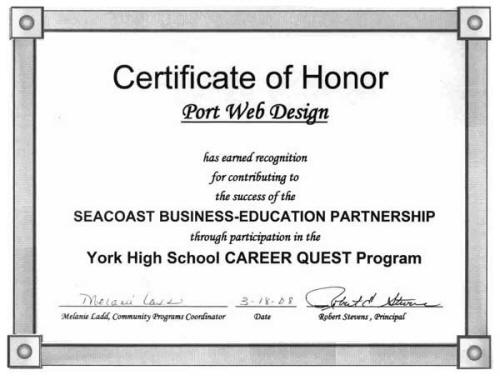 Certificate-of-honor